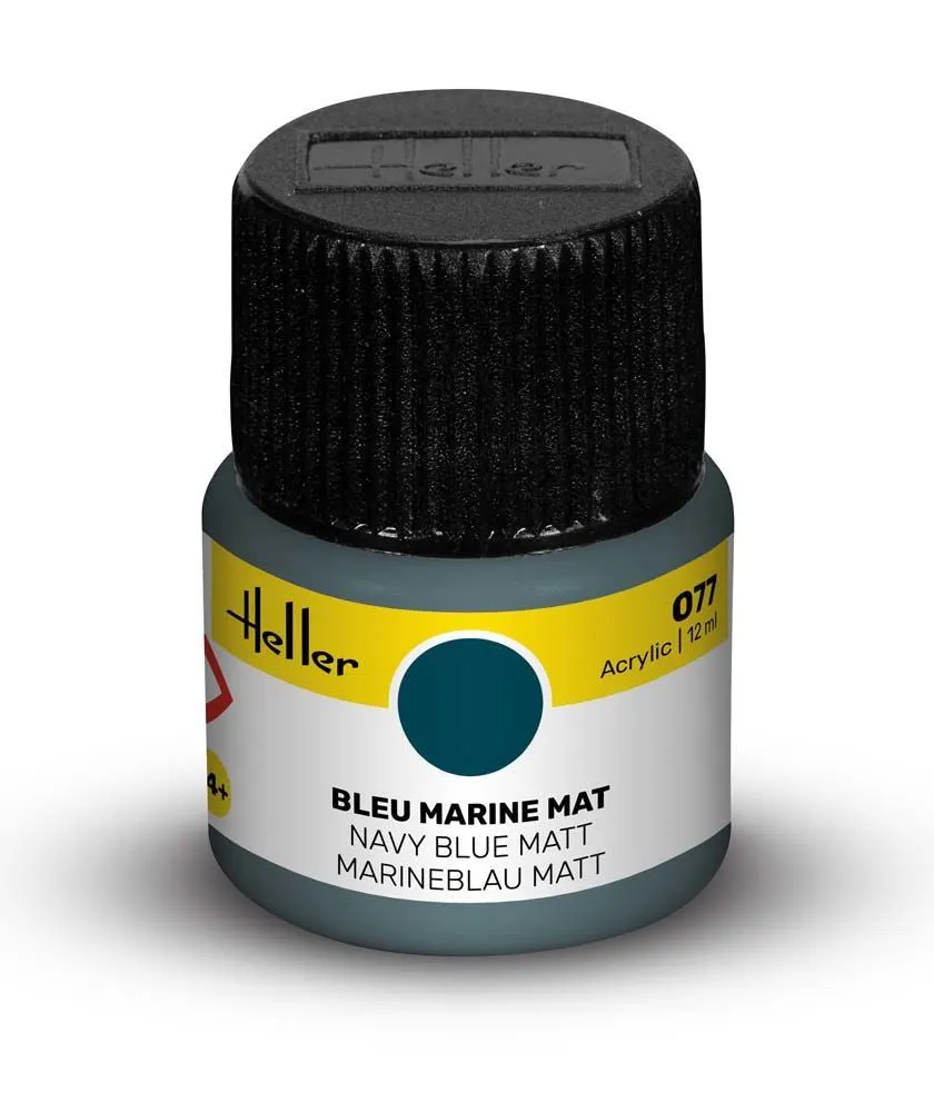 Heller 077 bleu marine mat peinture acrylique