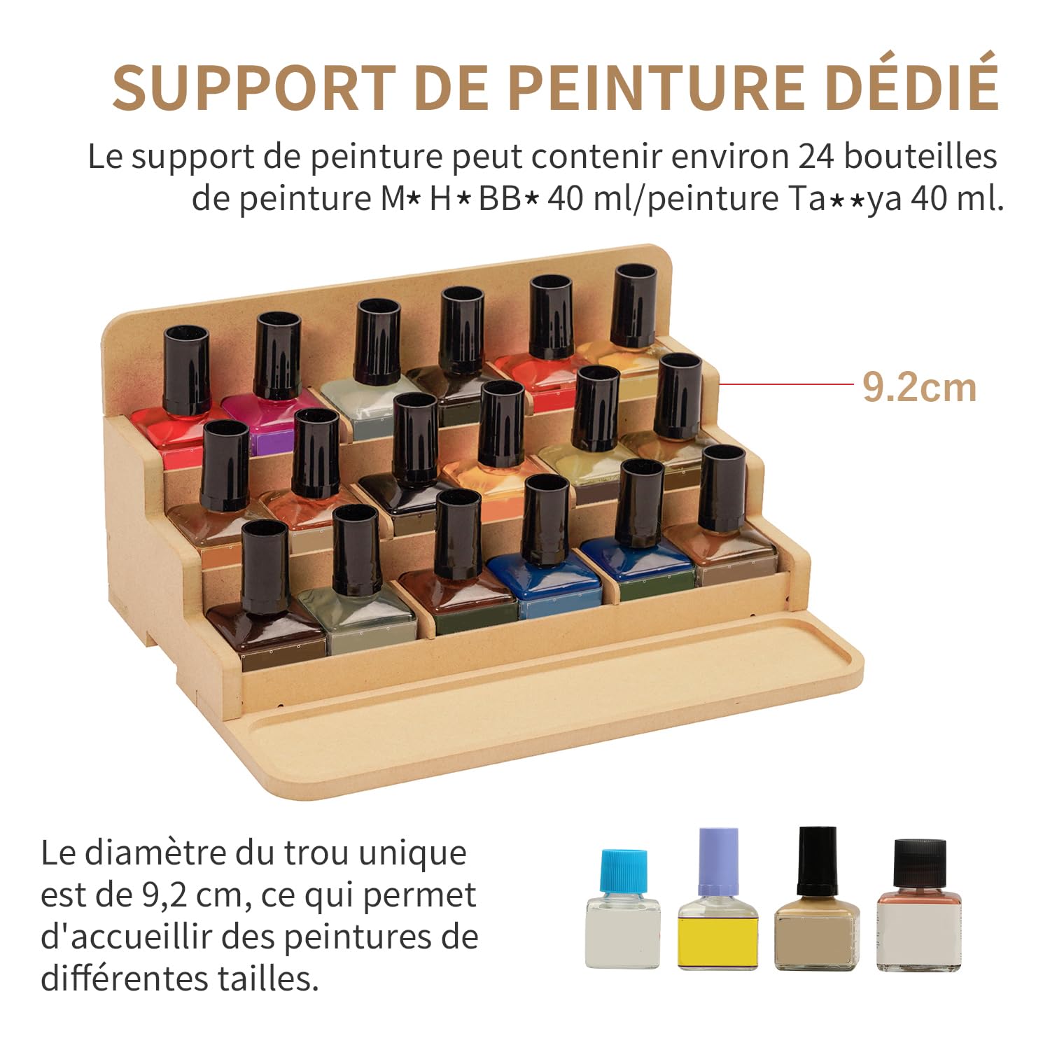 Bucasso Hobby Organizer GK3 rack peinture 24 pots MDF