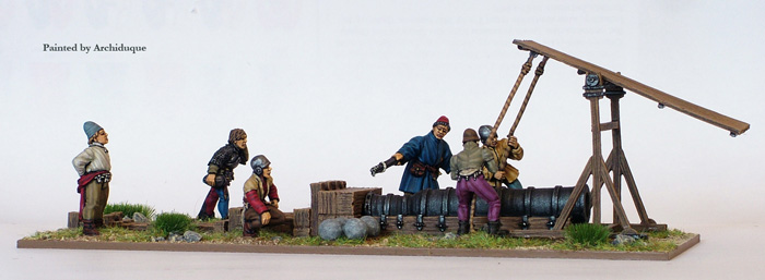 Perry WR16 Bombarde mantelet 6 servants figurines 28mm