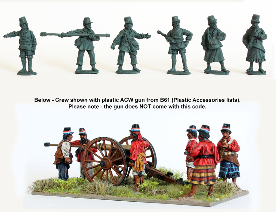 Perry Miniatures TA 47 artillerie paraguayenne 6 figurines