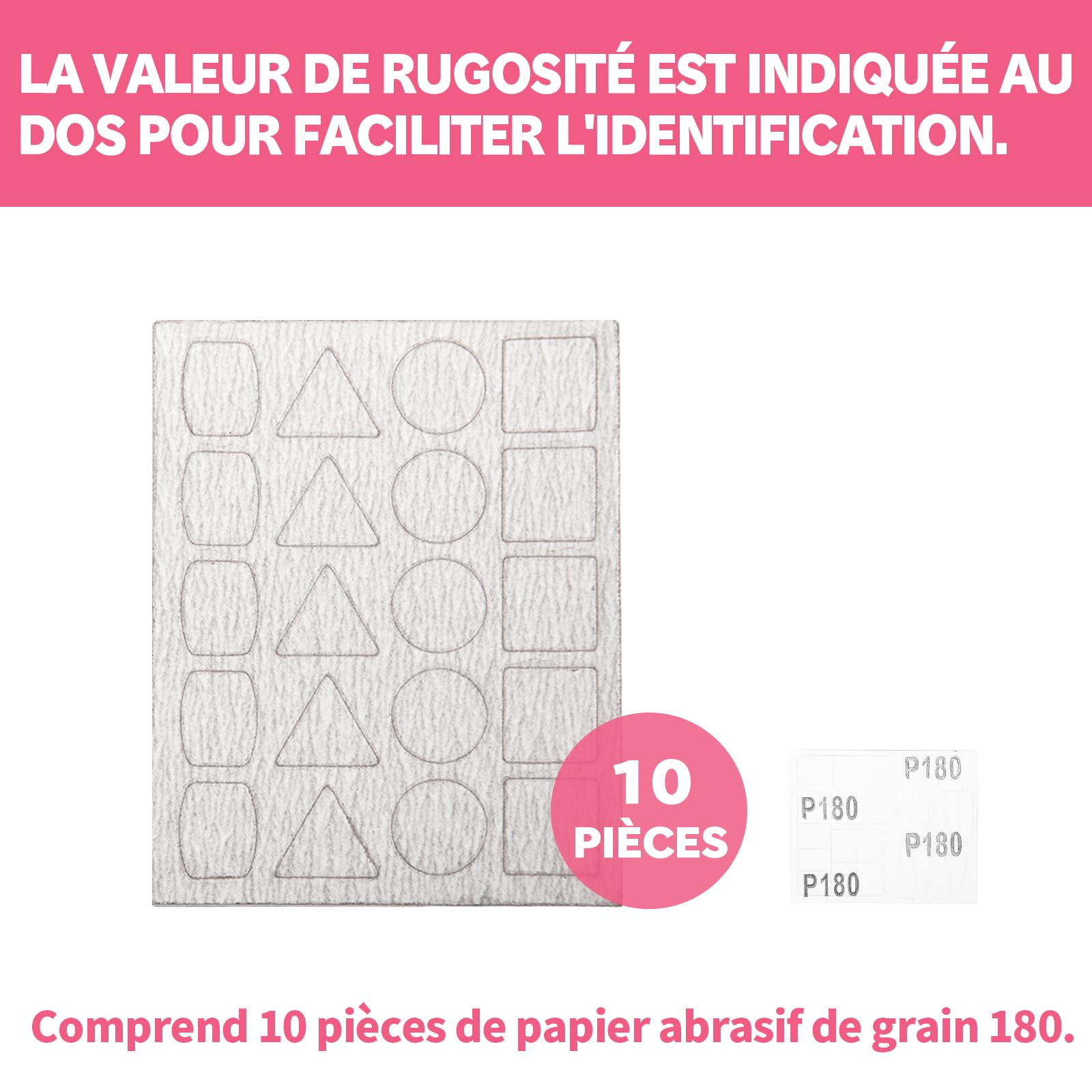 Bucasso Tools PLH papier abrasif 50 pièces atelier 180-1000