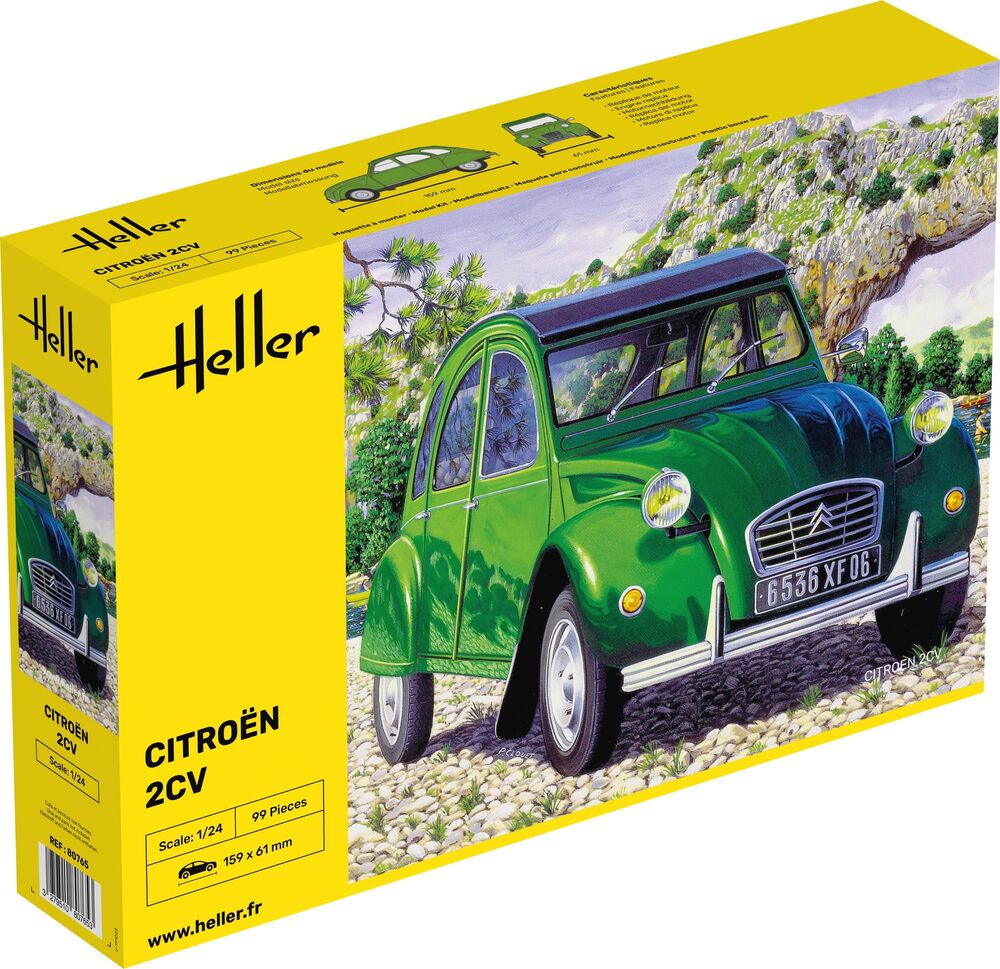Heller Historical Citroen 2 CV maquette voiture 1/24 civile