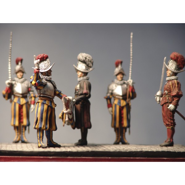ART GIRONA Swiss Guard Flag Swearing diorama à peindre 54mm