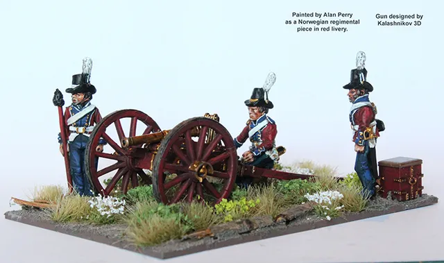 Perry Napoleonic DAN 57 amusette 1 livre artillerie danoise