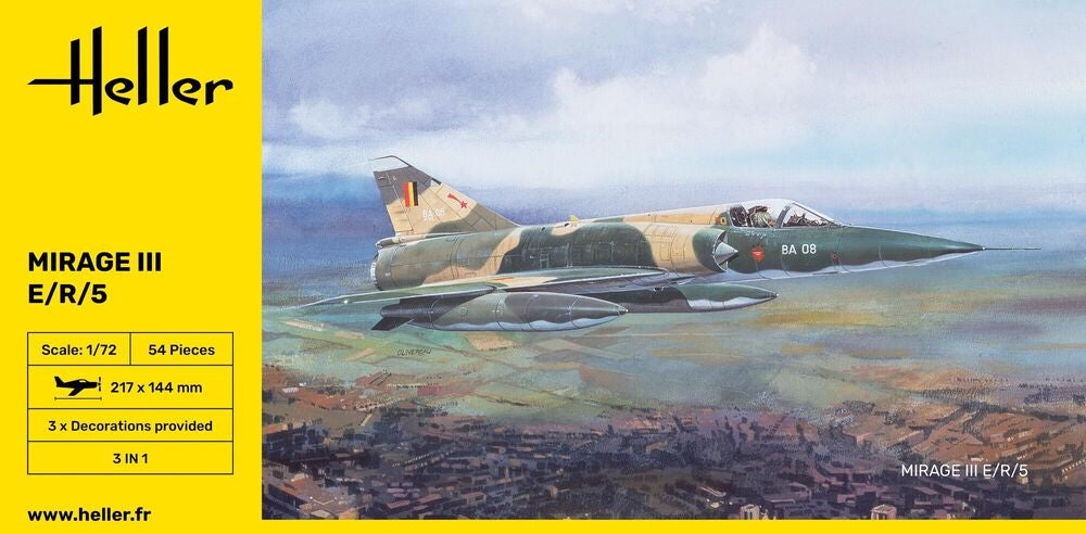 Heller Mirage III E 1/72 maquette avion jet militaire