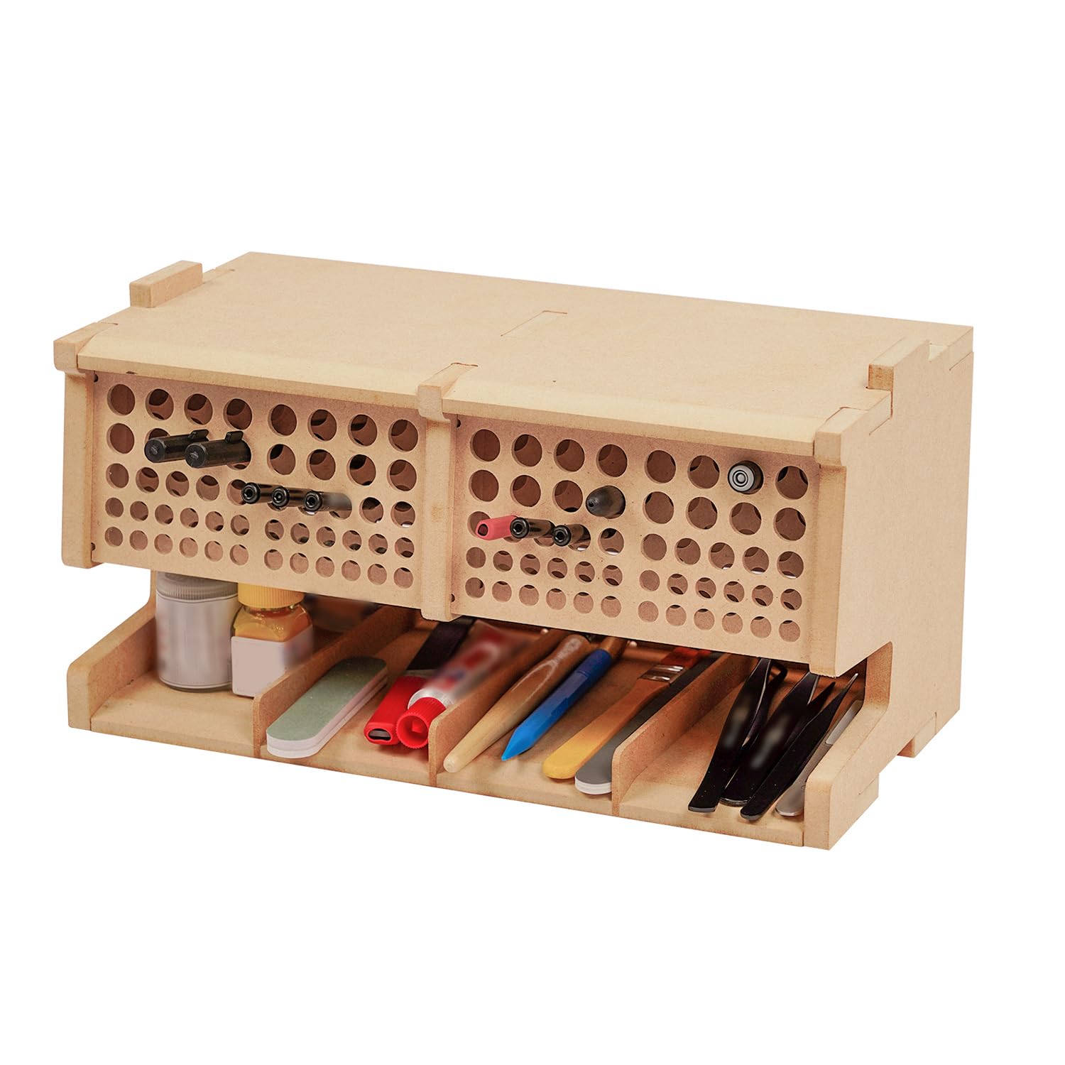 Bucasso Hobby Organizer GK6 porte-pinceaux 100 trous MDF