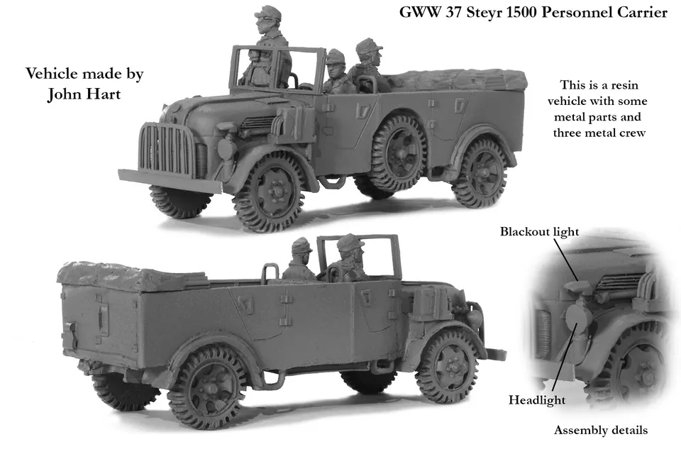 Perry Miniatures World War 2 GWW 37 Steyr 1500 maquette résine
