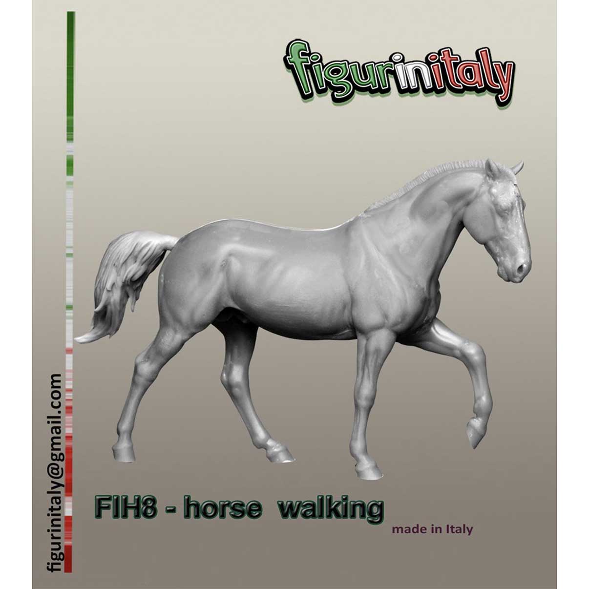 Art Girona Bases Horse Walking cheval maquette au pas 54mm