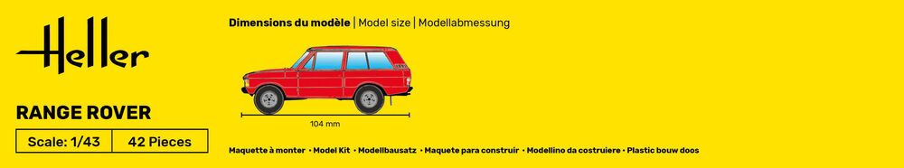 Heller Starter Kit Range Rover 1/43 maquette voiture 4x4