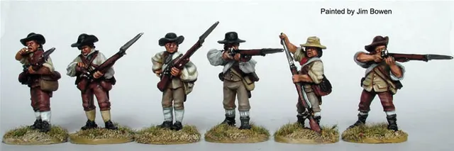 Perry AWI AW134 Milice ligne de tir figurines 28mm baïonnettes