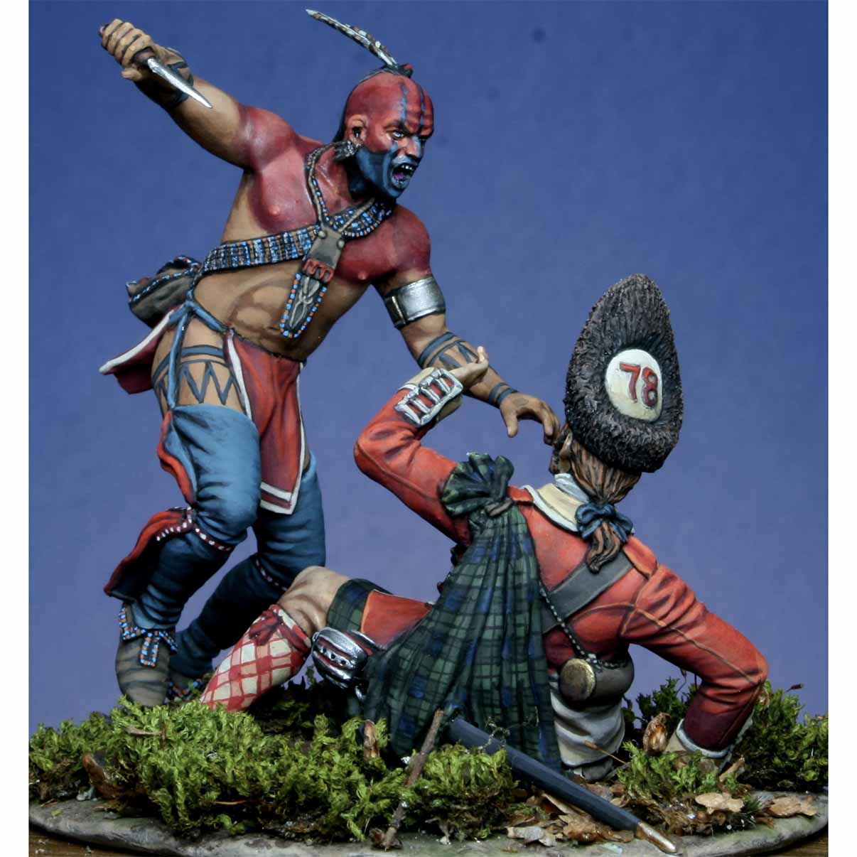 Art Girona Woodland Indian vs Highlanders figurine 1754