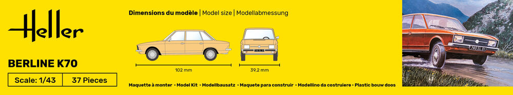 Heller The 9.99 K70 maquette voiture 1/43 plastique