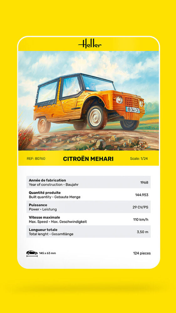 Heller Historical Collection Citroen Mehari 1/24 maquette voiture