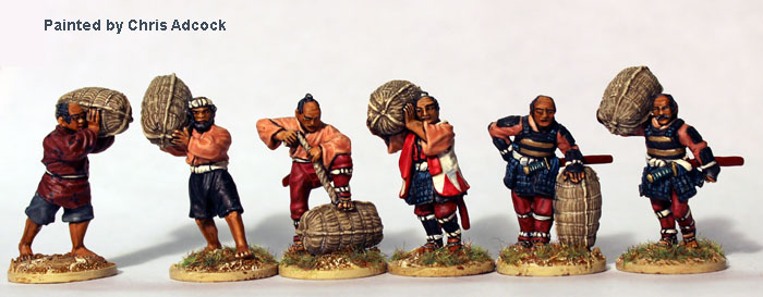 Perry SAM61 Ashigaru ballots de riz figurines samouraï 28mm