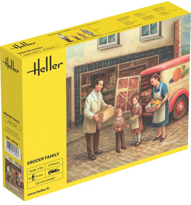 Heller Historical Collection Famille d'épiciers 1/24 figurines