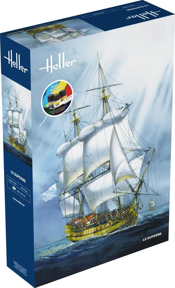 Heller Starter Kit Le Superbe maquette bateau 1/150 kit complet