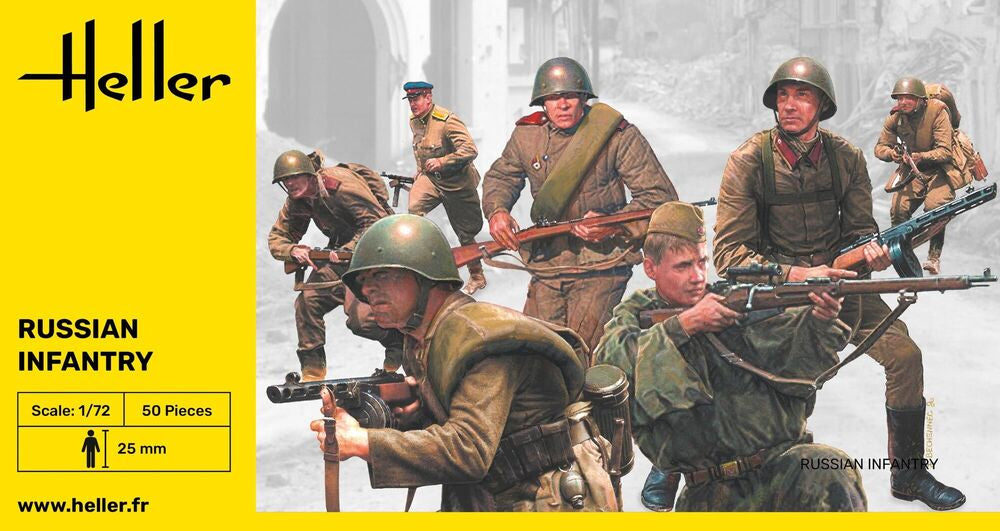 Heller Historical Russian Infantry 1/72 figurines soldats