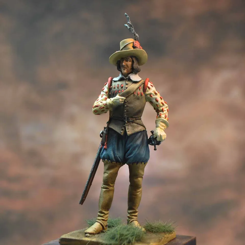 Art Girona General Arquebusier Espagnol figurine 54 mm 1618
