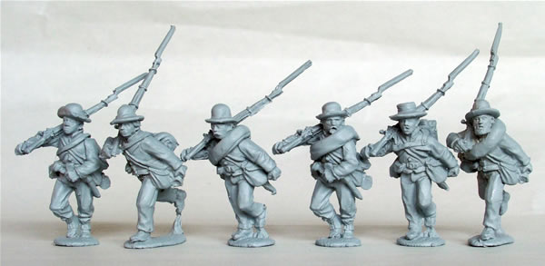 Perry ACW38 infanterie confédérée course figurines