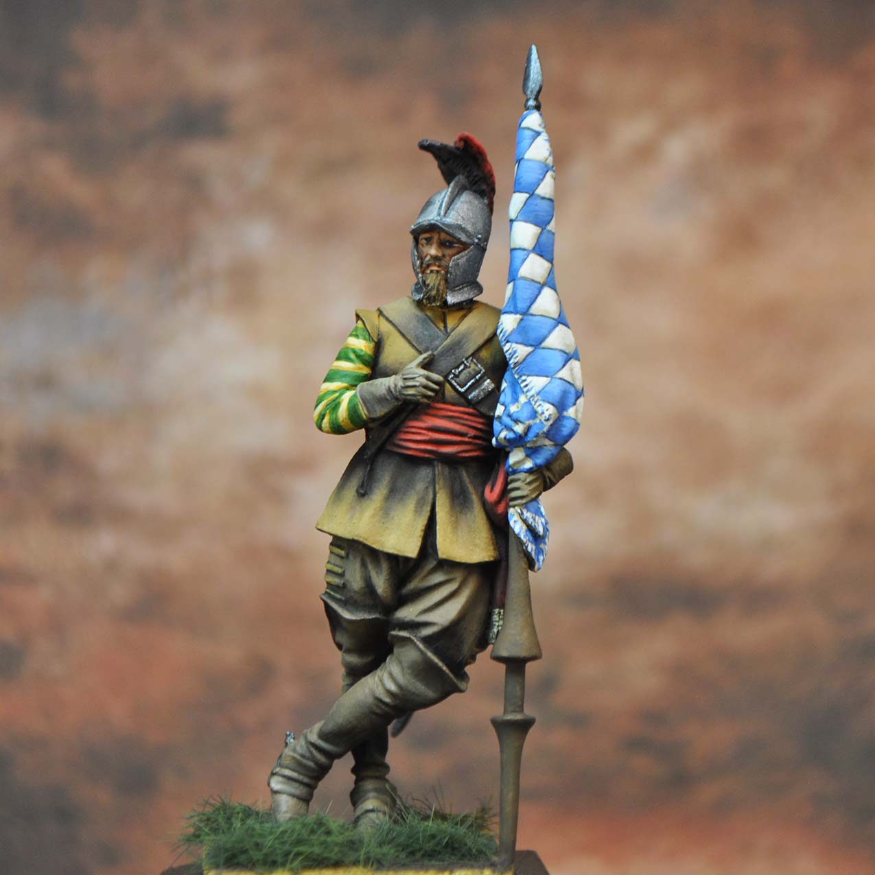 Art Girona General Serie Étendard cavalerie figurine 1618-1648