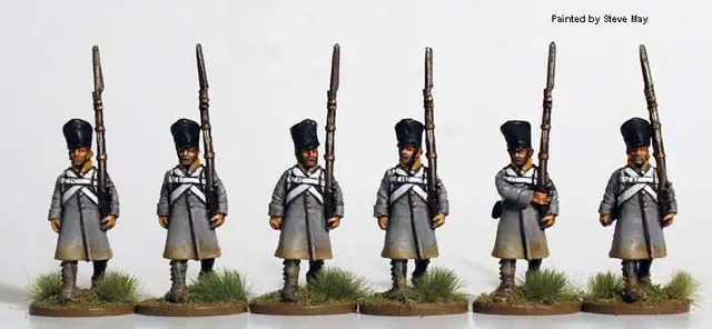 Perry Napoleonic PN 49 figurines mousquetaires capote marche