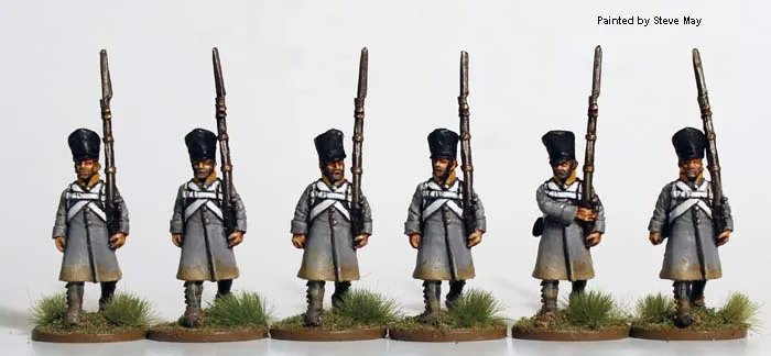 Perry Napoleonic PN 49 figurines mousquetaires capote marche