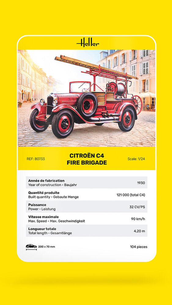 Heller Historical Collection Citroen C4 Pompier 1/24 maquette voiture