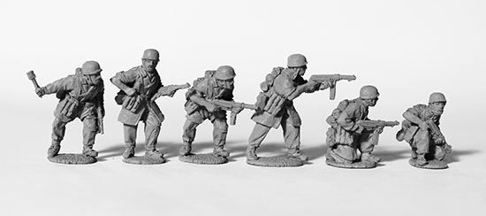 Perry GWW 23 figurines Fallschirmjäger MP40 Seconde Guerre
