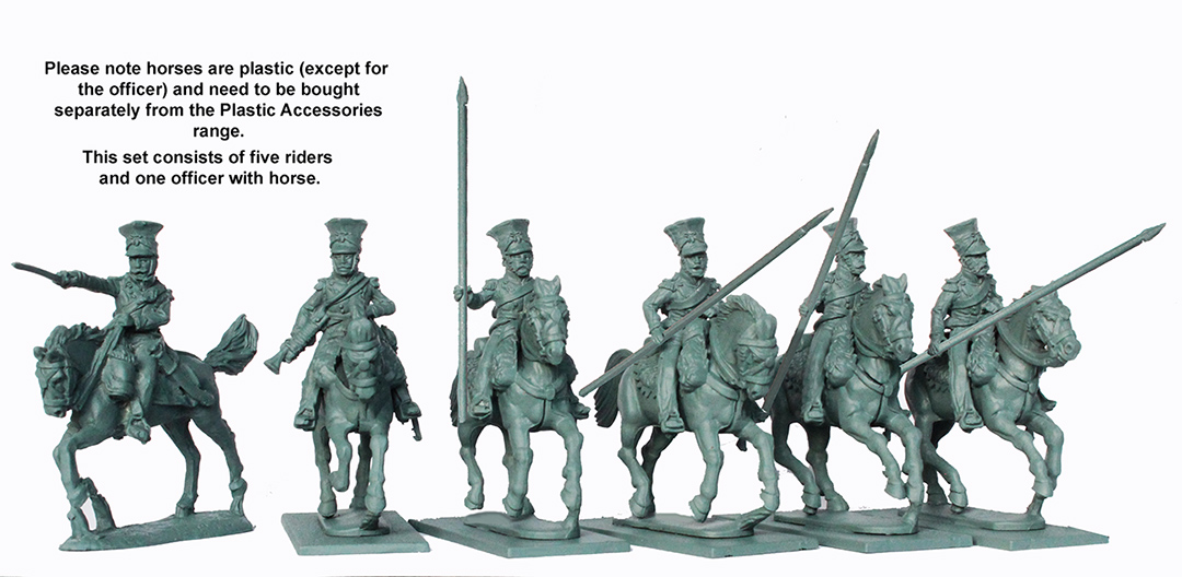 Perry DOW 8 uhlans commandement czapka couverte figurines 28mm