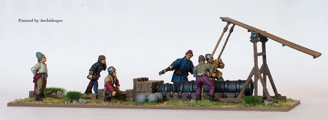 Perry WR16 Bombarde mantelet 6 servants figurines 28mm