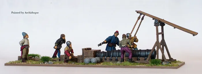 Perry WR16 Bombarde mantelet 6 servants figurines 28mm