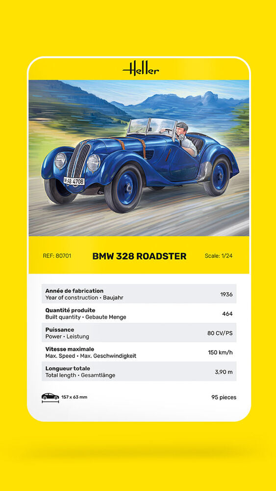 Heller Historical BMW 328 Roadster 1/24 maquette voiture