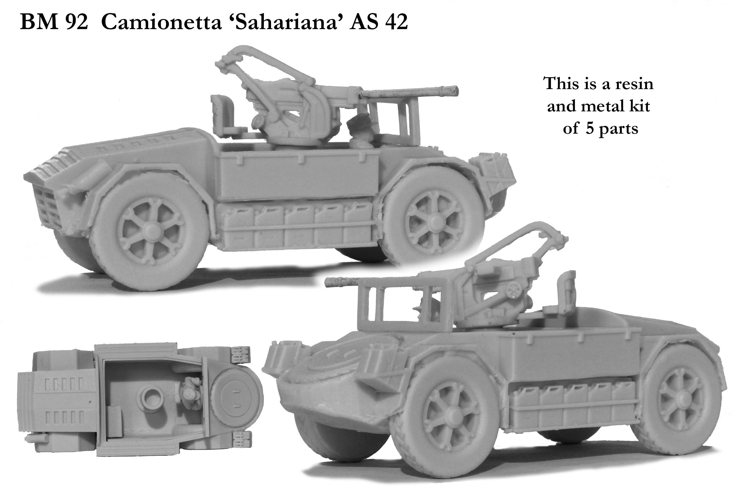 Perry Miniatures World War 2 BM 92 Sahariana AS 42 résine