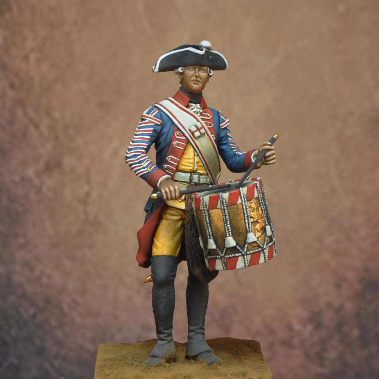 ART GIRONA 70mm Drummer Leib Infantry figurine tambour 1776