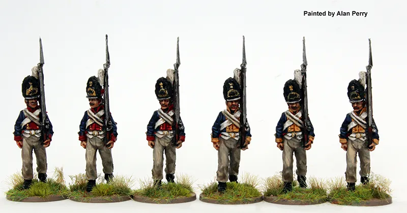 Perry Miniatures EP 17 grenadiers en marche manchettes rondes