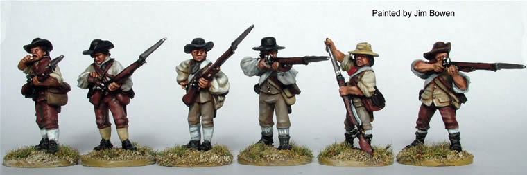 Perry AWI AW134 Milice ligne de tir figurines 28mm baïonnettes