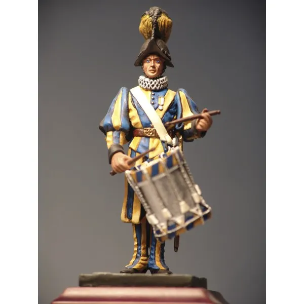 Art Girona Swiss Guard Drummer figurine 54 mm tambour à peindre