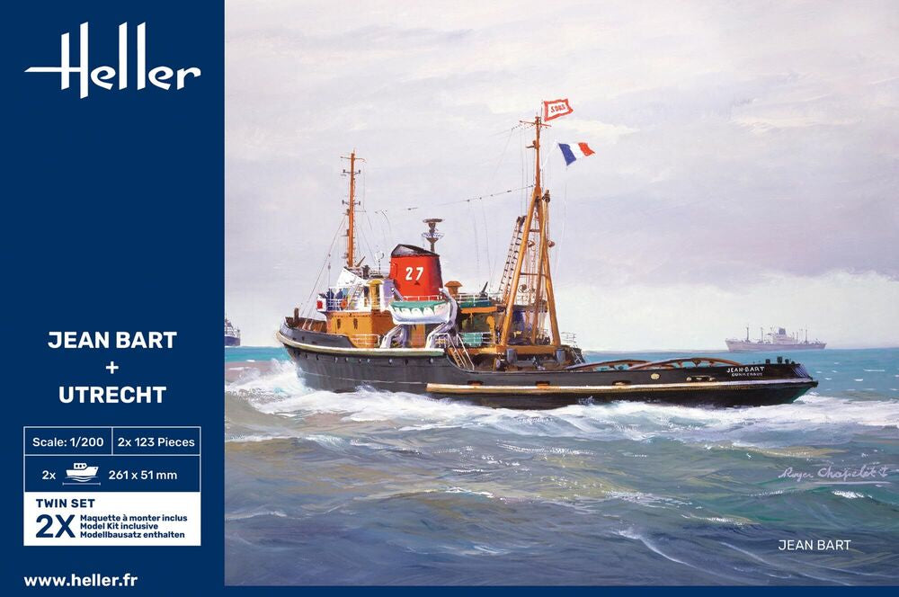 Heller Twinset Jean Bart + Utrecht maquette bateau 1/200