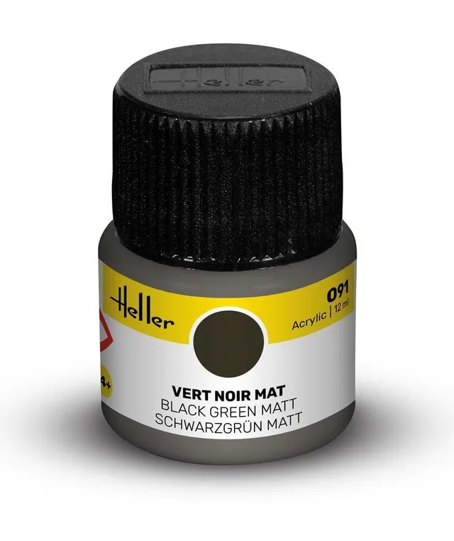 Heller Historical Peinture Acrylic 091 peinture vert noir mat