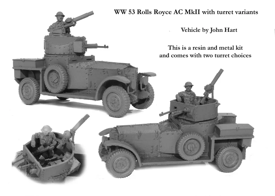 Perry Miniatures World War 2 WW53 Rolls Royce maquette blindé 2 tourelles