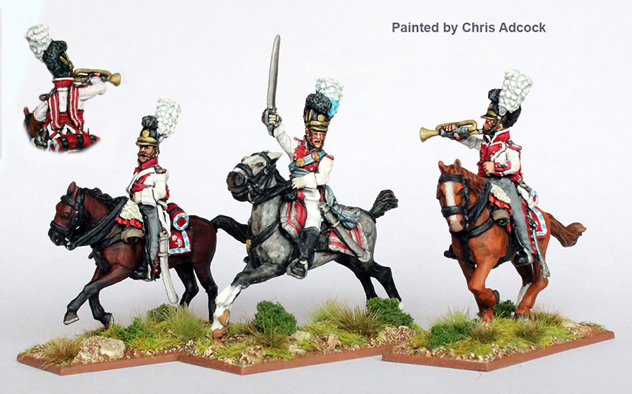 Perry Napoleonic BAV40 dragons figurines commandement galop