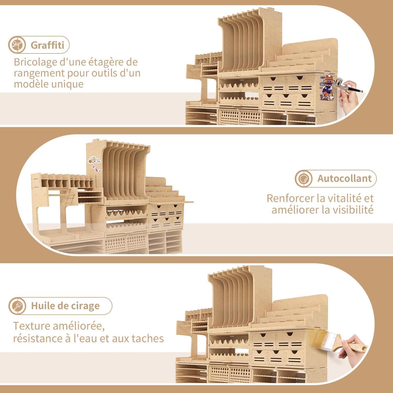 Bucasso Hobby Organizer Set GK10 station 8 modules MDF