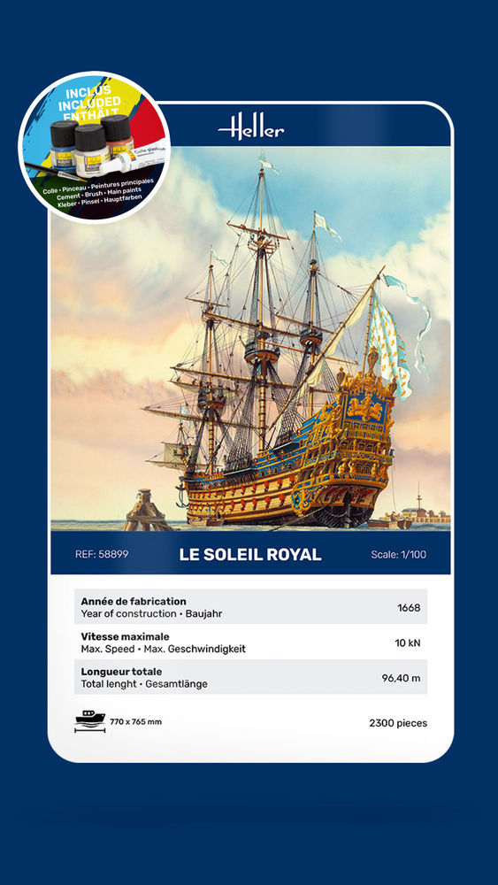 Heller Starter Kit Soleil Royal 1/100 maquette bateau voilier