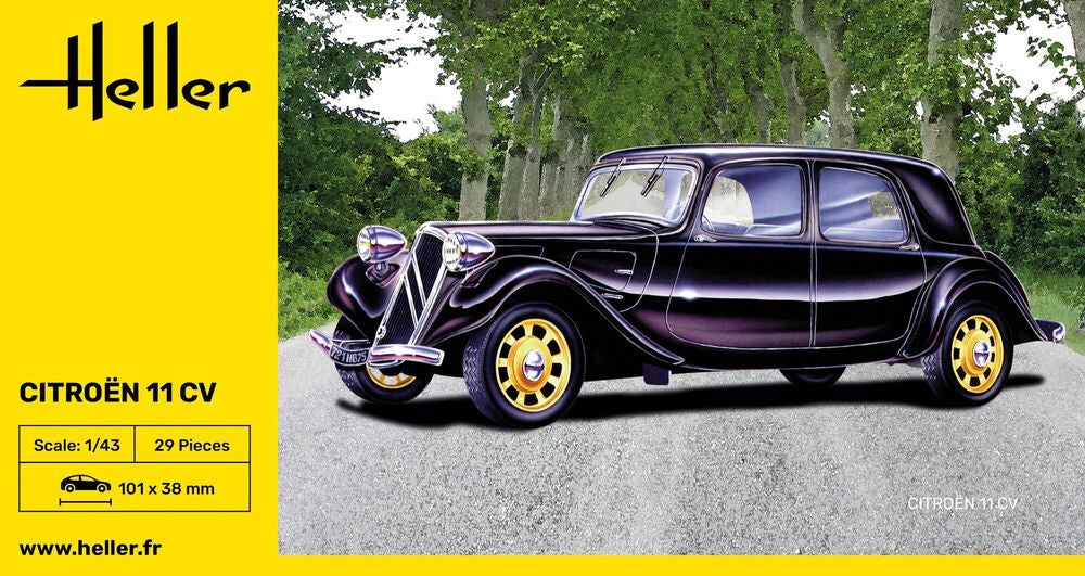 Heller The 9.99 Citroën 11 CV 1/43 maquette voiture traction