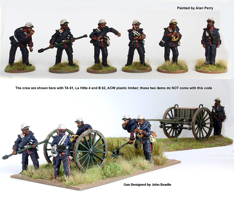 Perry Triple Alliance TA 60 Artillerie figurines 28mm six
