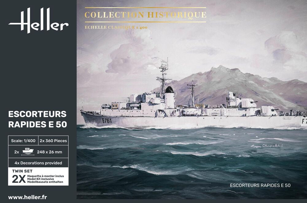 Heller Historical Collection Escorteurs Rapides E 50 1/400 marine