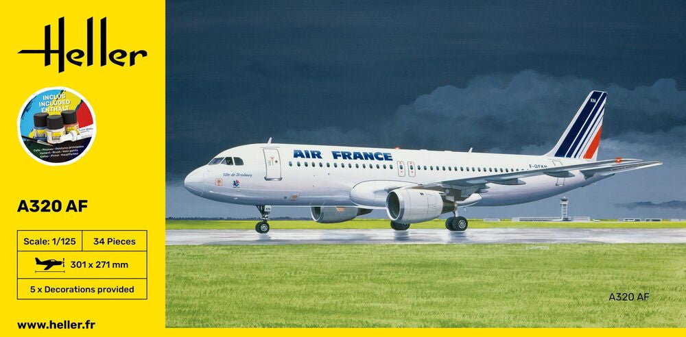 Heller Starter Kit Airbus A320 Air France 1/125 avion