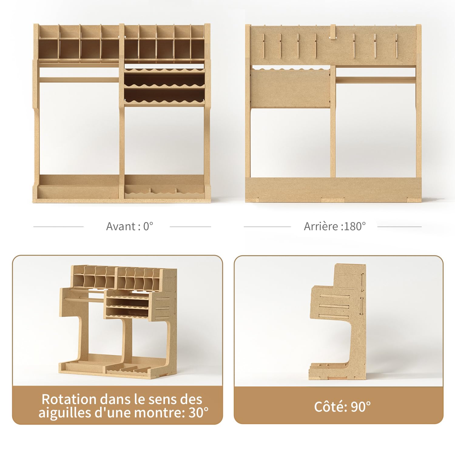 Bucasso Hobby Organizer GK1 rack bois peinture Tamiya