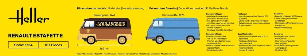 Heller Historical Collection Renault Estafette maquette voiture 1/24