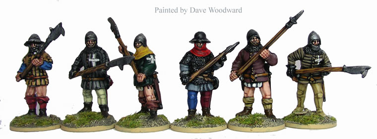 Perry Miniatures Agincourt AO4 figurines brigans hallebardes